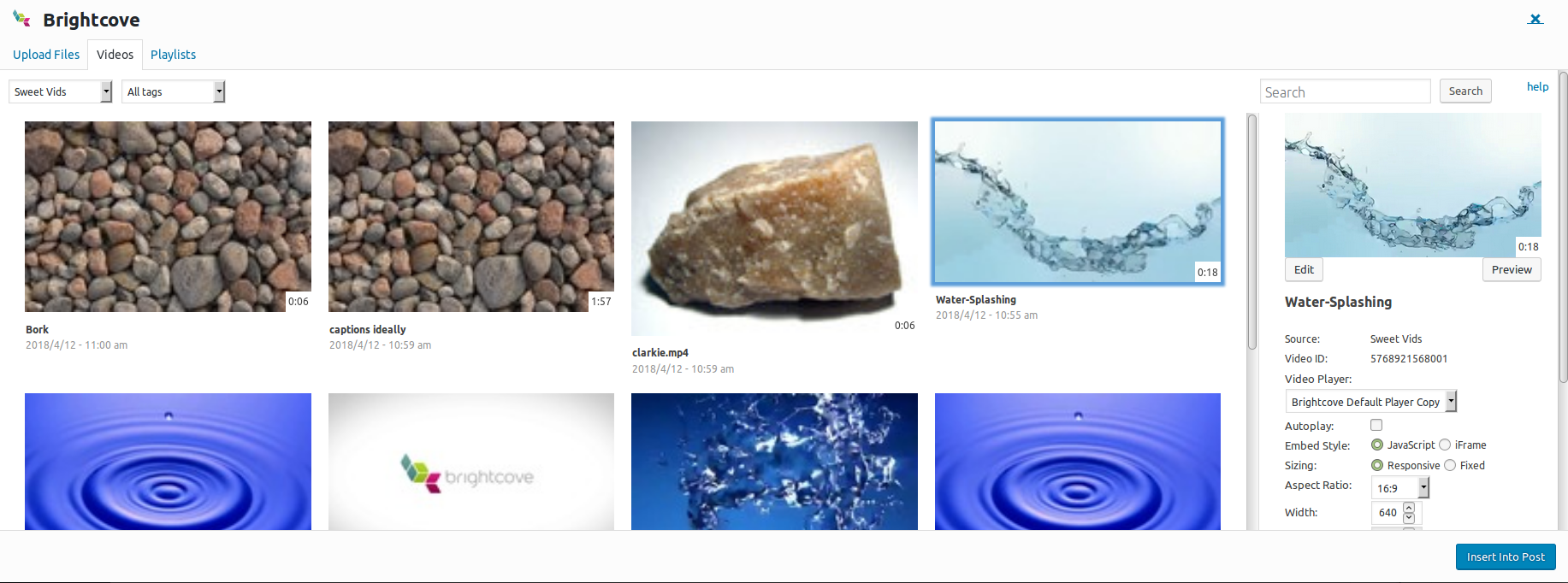 選取的影像會出現在側面